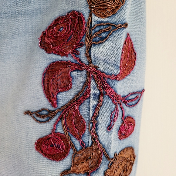 Embroidered Skinny Jeans - Picture 9 of 11